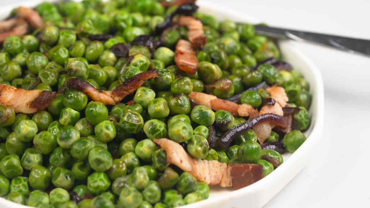 Sautéed Peas, Onion and Pancetta