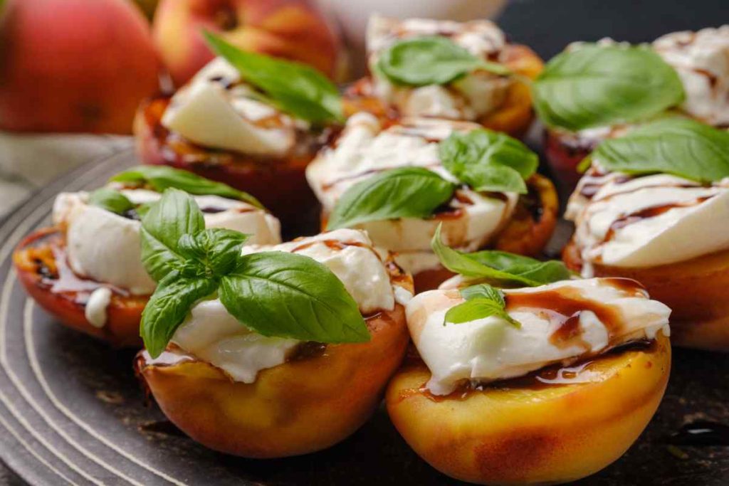 Grilled Peaches with Burrata