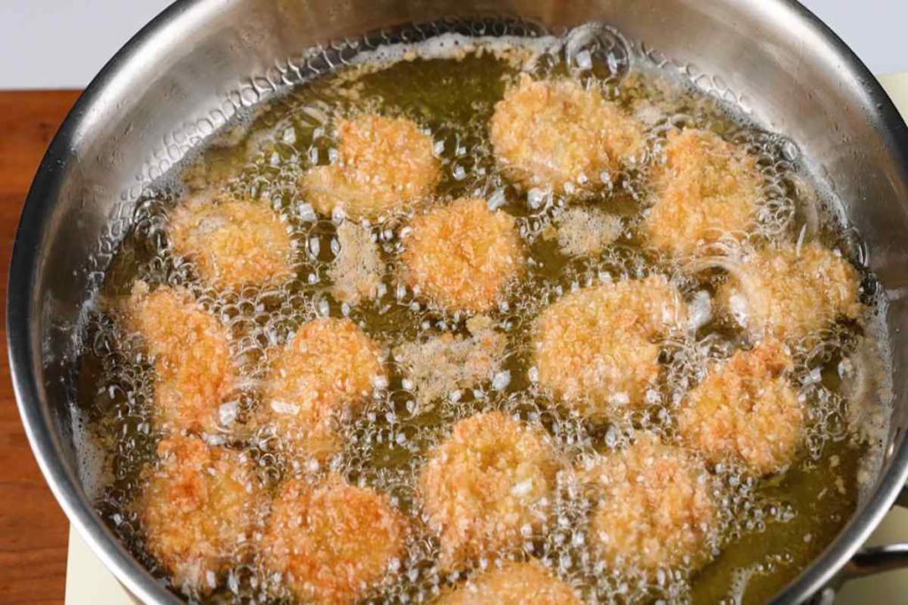 Shrimp Parmigiana over Angel Hair Pasta