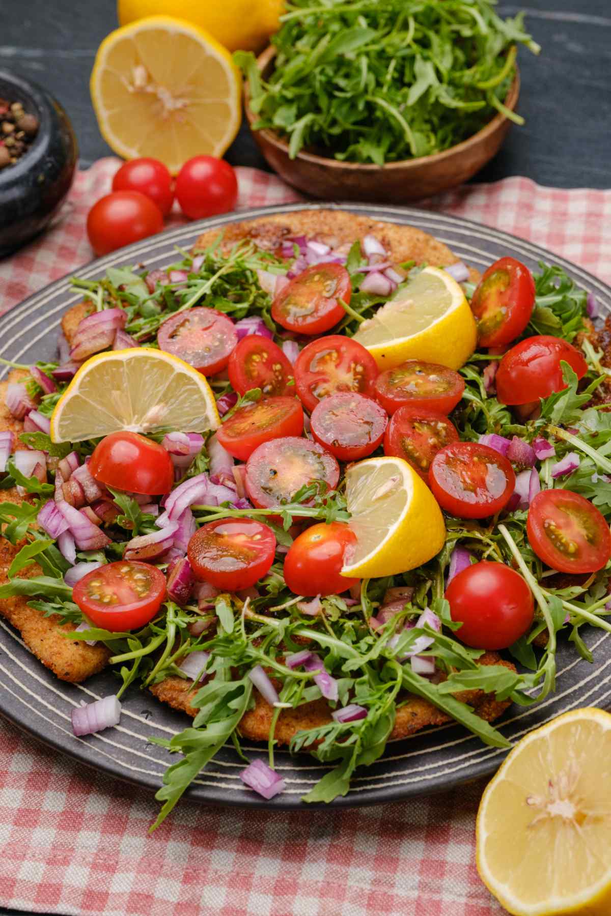 Chicken Cutlet Milanese With Arugula Salad